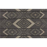 Asana Hand Woven Outdoor Rug in Black & Tan Recycled PET (5 x 8)